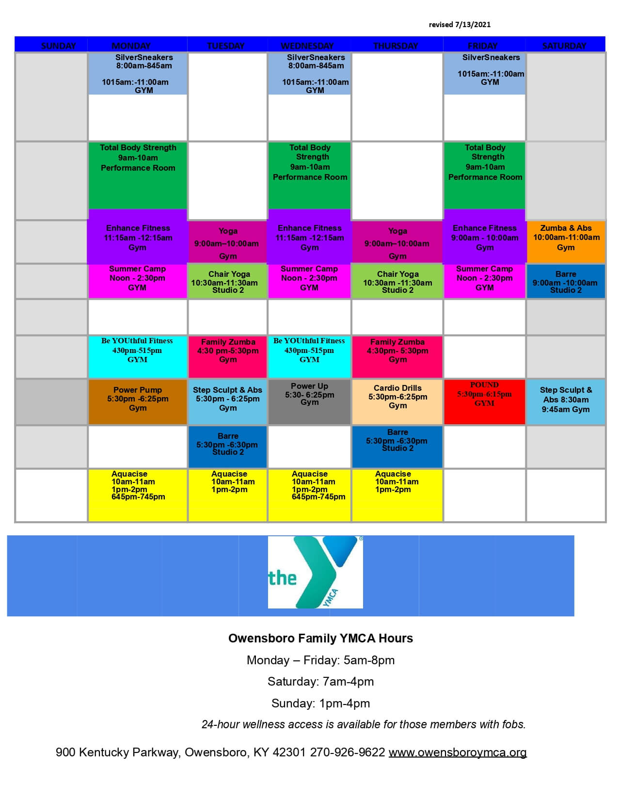 Calendar | Owensboro YMCA