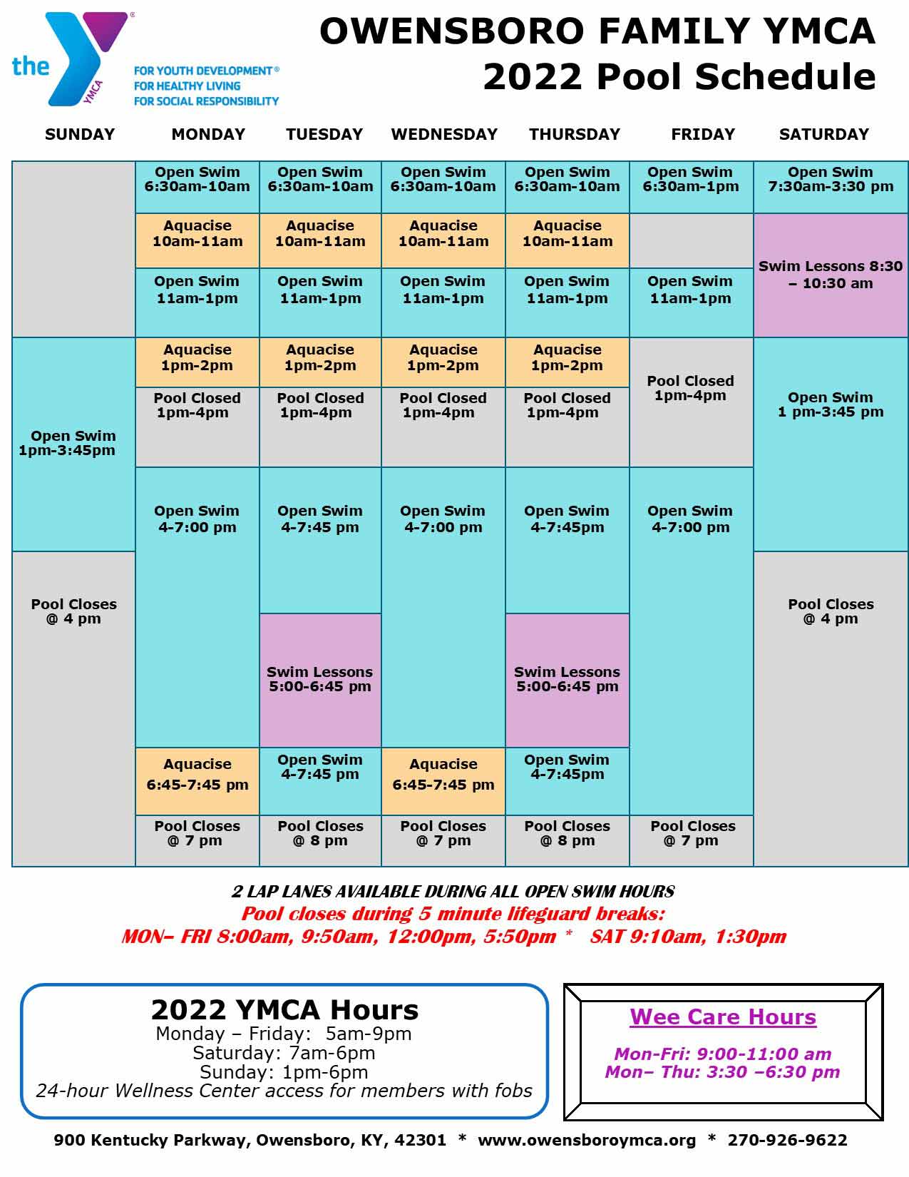 Calendar Owensboro YMCA